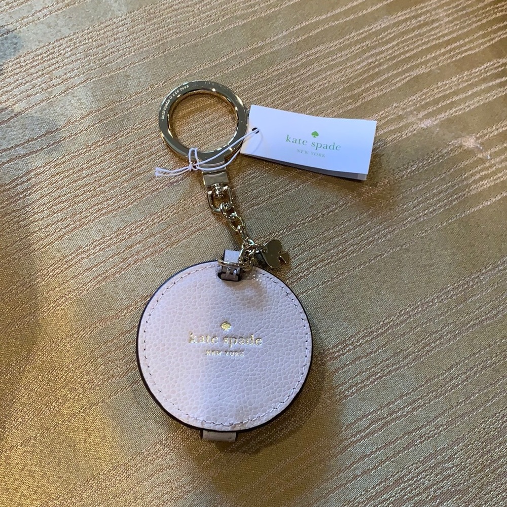 Kate Spade New York Women's Circle Mirror Leather Keychain